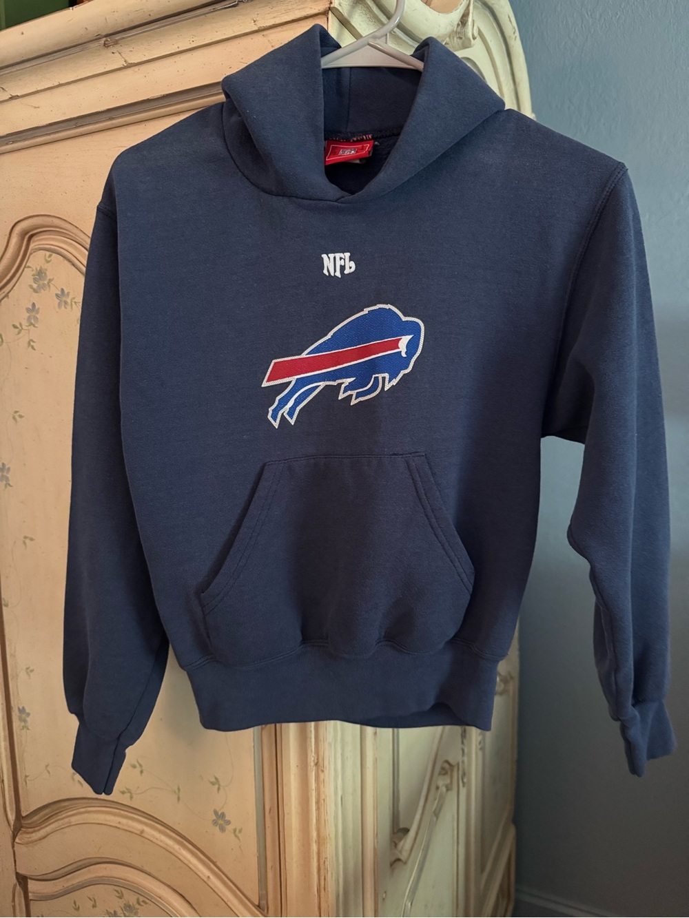 NFL Buffalo Bills Navy Crewneck Sweatshirt with Logo Y2K